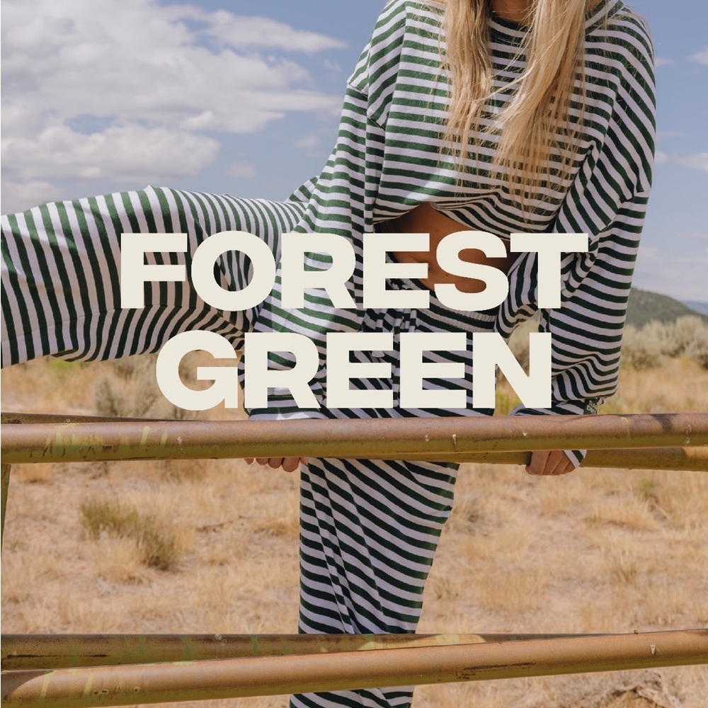 Daily Drills Forest Green Stripe Pant SET